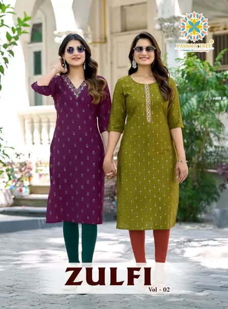 Zulfi Vol 2 By Passion Tree Veritcan Embroidery Wholesale Kurtis Suppliers In Mumbai
